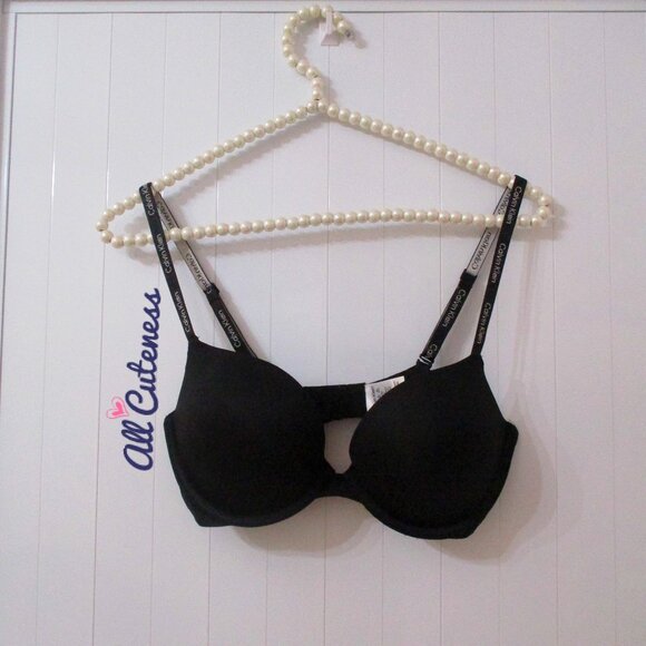 (NWOT) Calvin Klein Black Push Up Bra Size 34C - Picture 1 of 4